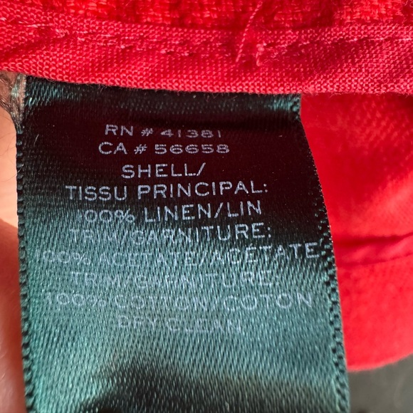 Lauren Ralph Lauren Red Linen Blazer - Picture 4 of 5